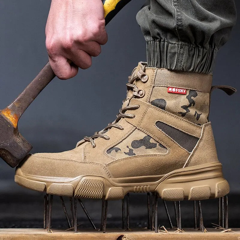 Trendbay Men's Steel Toe Safety Work Boots