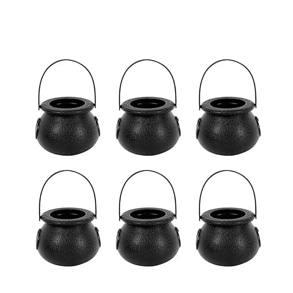 Trendbay 6-Piece Mini Halloween Witch Cauldron Decoration