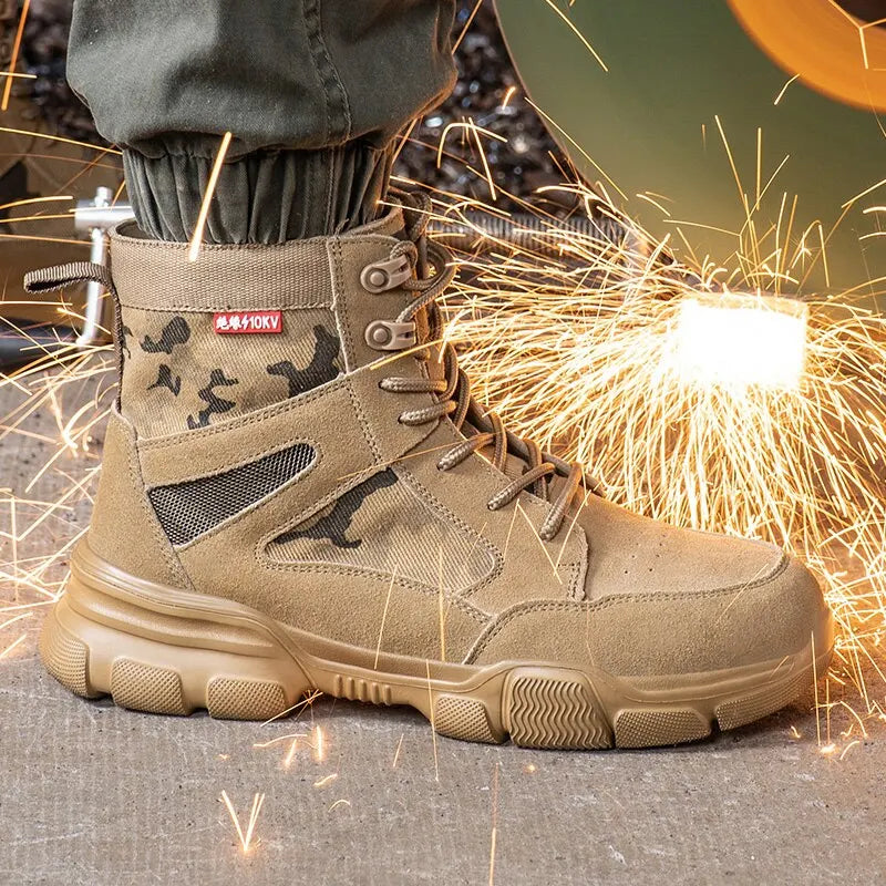 Trendbay Men's Steel Toe Safety Work Boots