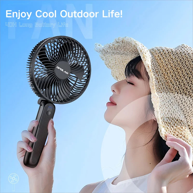 Trendbay 6-Inch 10,000mAh Rechargeable Handheld Mini Fan