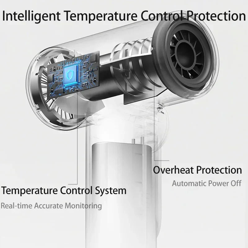 Trendbay Cordless Hair Dryer – Rechargeable Type-C Portable Hot & Cold Air Dryer