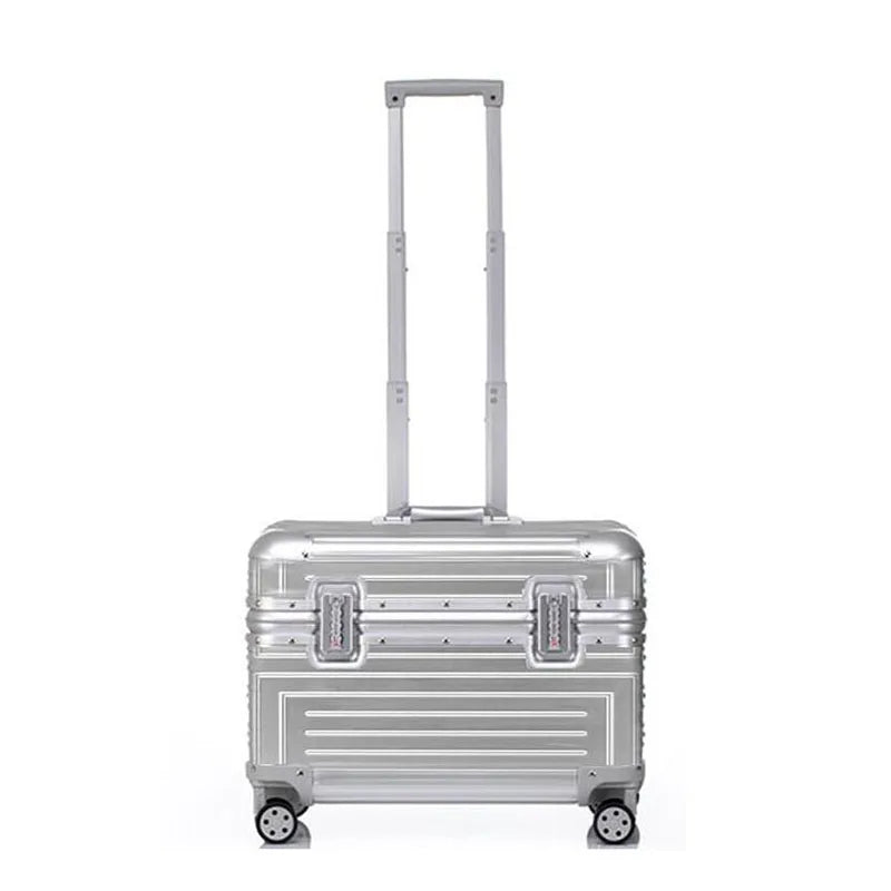 Trendbay 18-Inch Aluminum Camera Trolley Case with Spinner Wheels