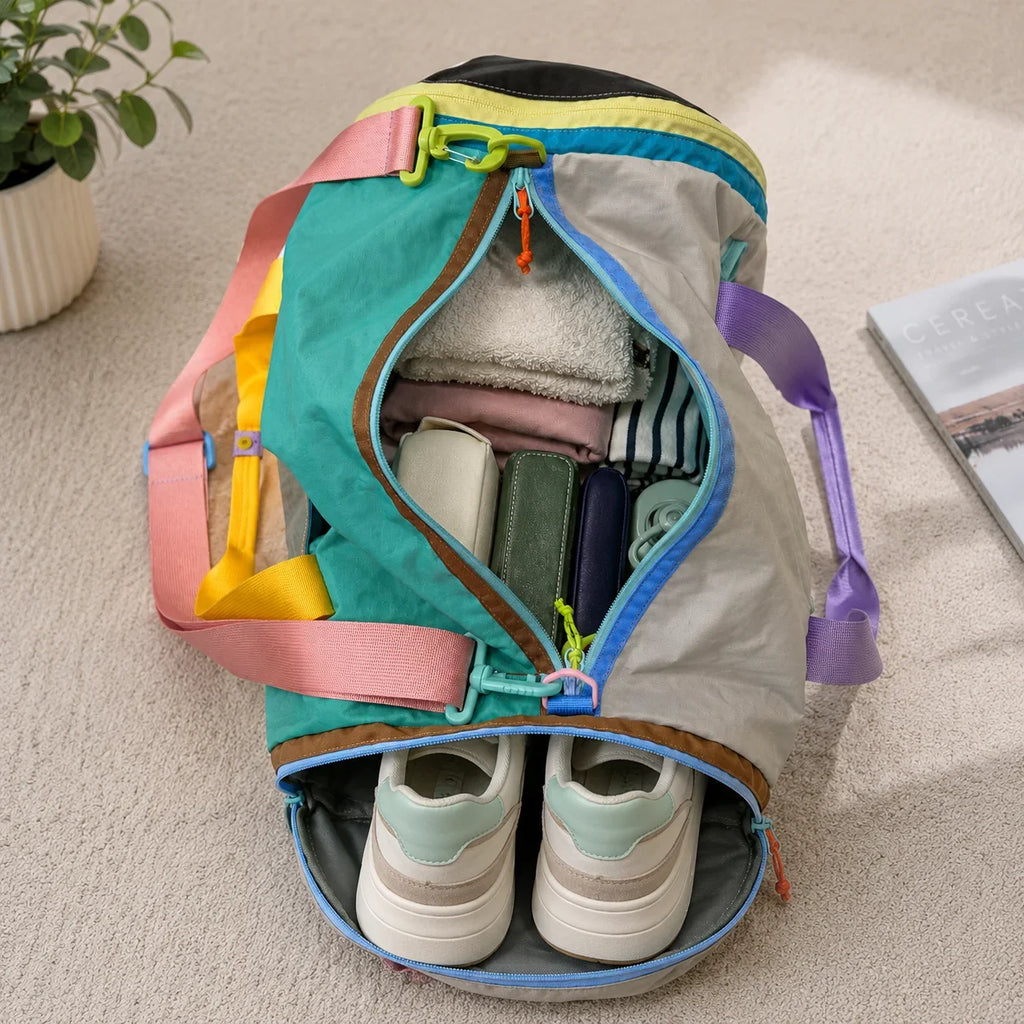 Trendbay Color-Blocked Travel Duffel Bag