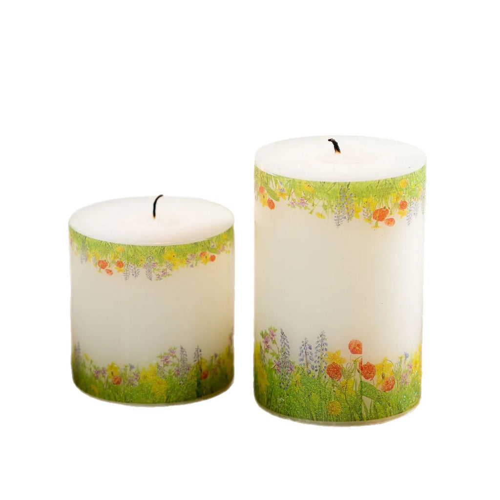 Trendbay Wildflower Print Pillar Candle