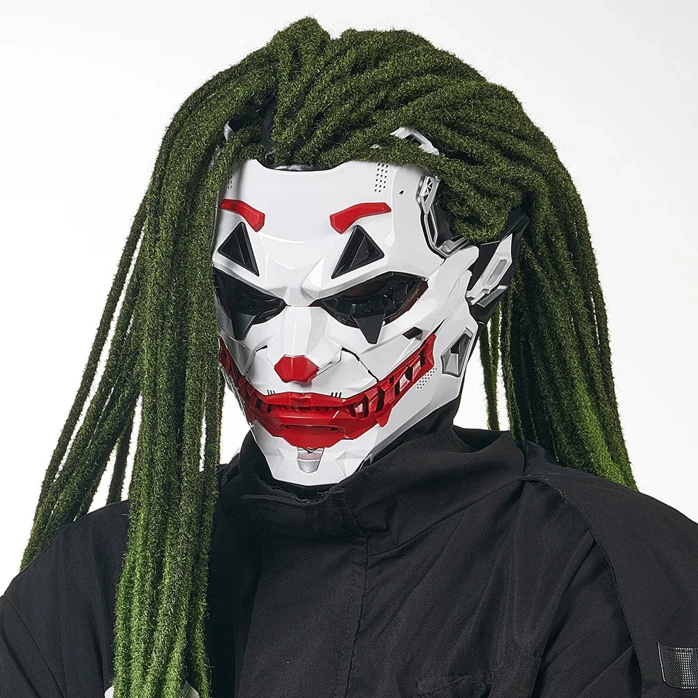 Trendbay Cyberpunk Clown Cosplay Mask with Braids