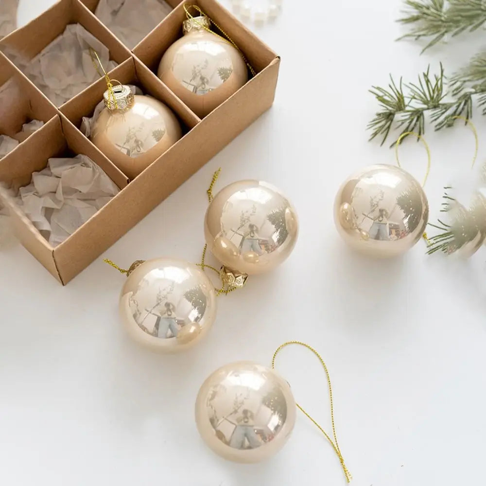 Trendbay 6PCS Glass Christmas Ball Ornament Set