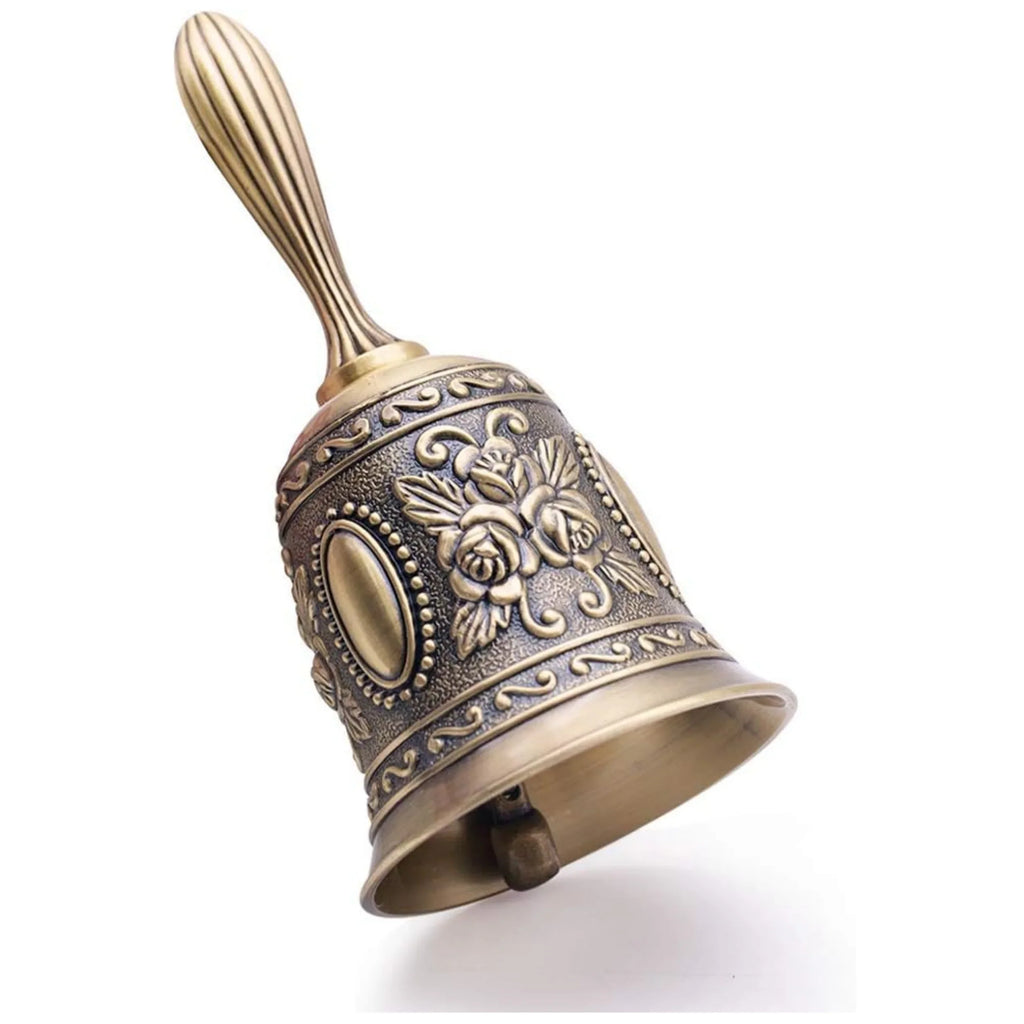 Trendbay Retro Bronze Metal Hand Bell Vintage Handheld