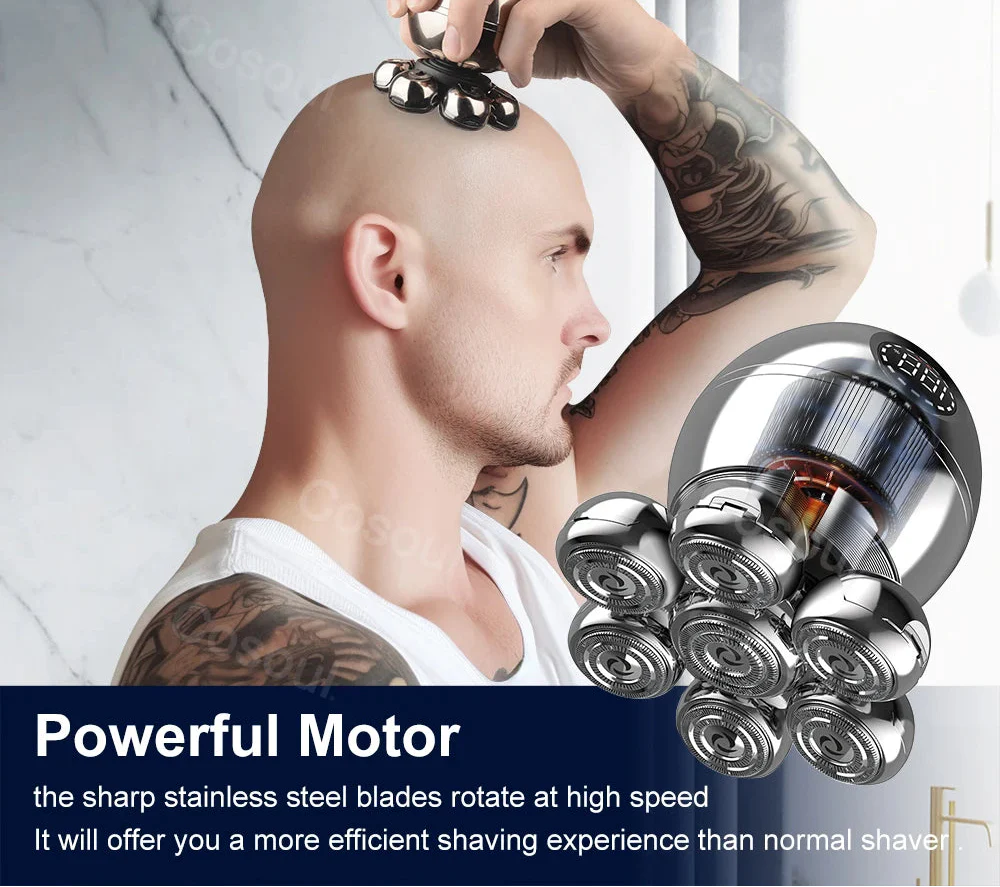 Trendbay 7D Floating Head 5-in-1 Electric Bald Shaver
