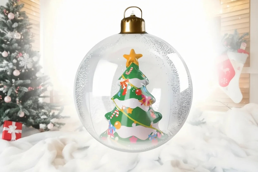 Trendbay Inflatable Christmas Decoration Ball with LED Lights