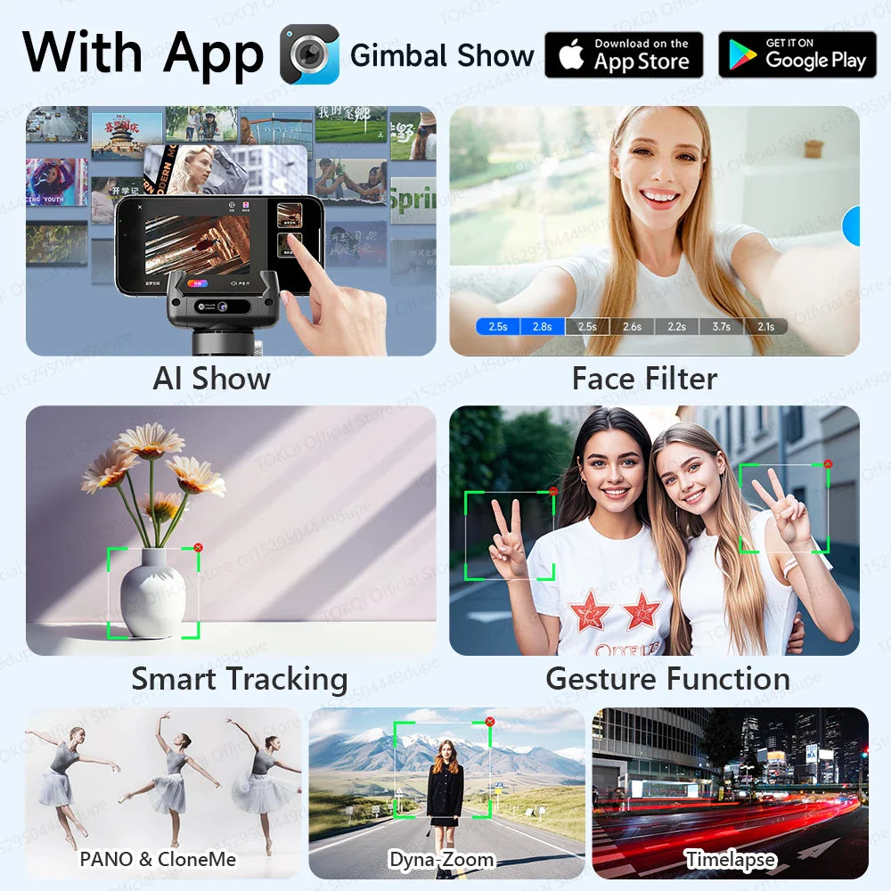 Trendbay C22 AI Face Tracking Gimbal Stabilizer