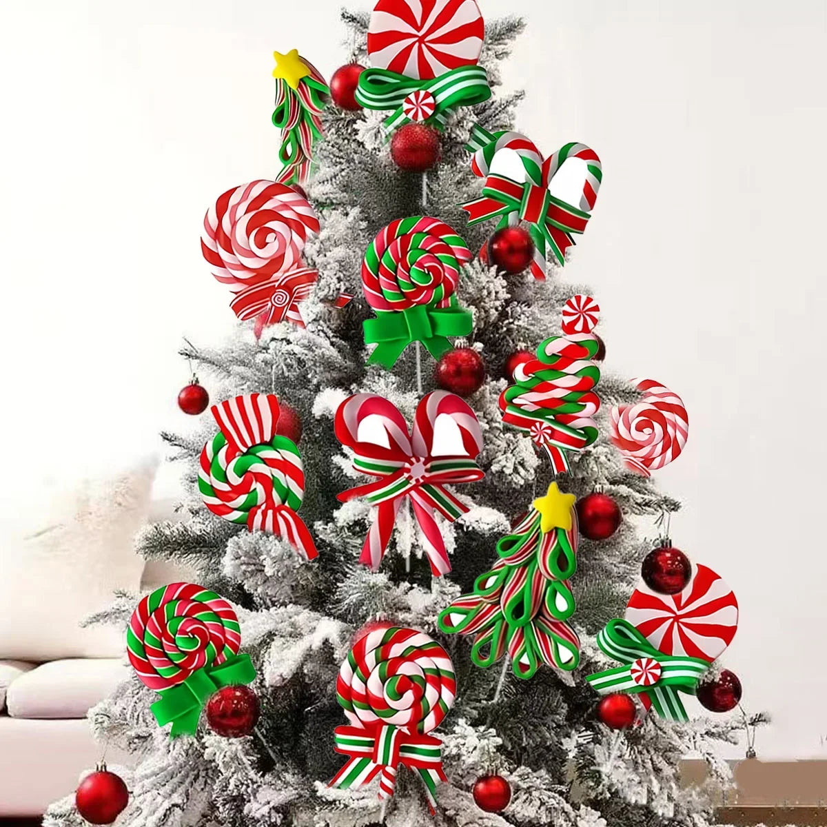 Trendbay 9PCS Candy Cane Christmas Yard Decorations