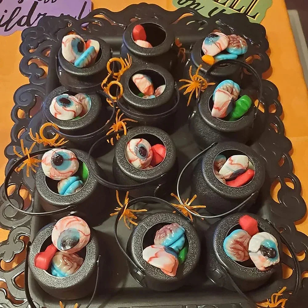 Trendbay 6-Piece Mini Halloween Witch Cauldron Decoration