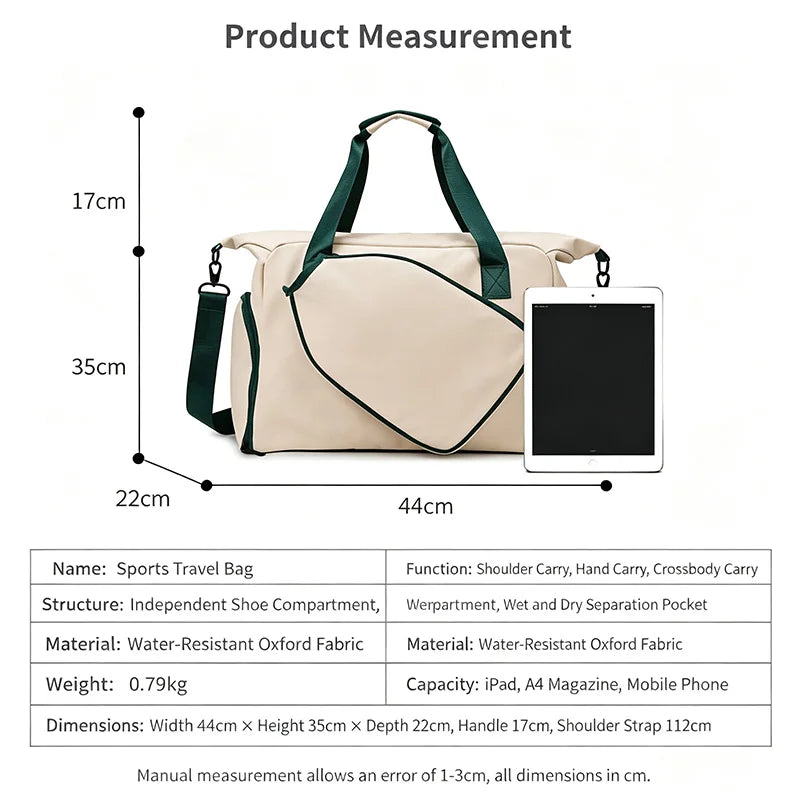 Trendbay Large Pickleball Sports Duffle Bag