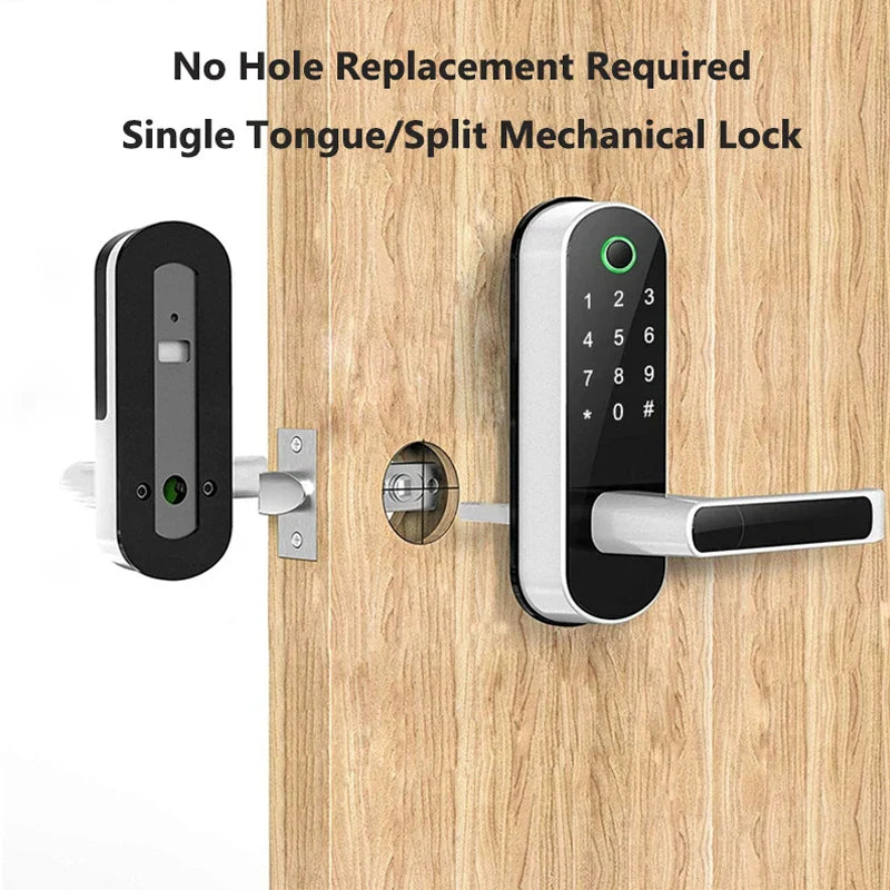 Trendbay Smart Fingerprint Door Lock with App Control & IC Cards (Waterproof)
