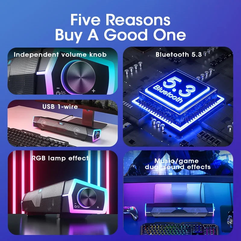 Trendbay 4D Bluetooth Soundbar Speaker Stereo Subwoofer