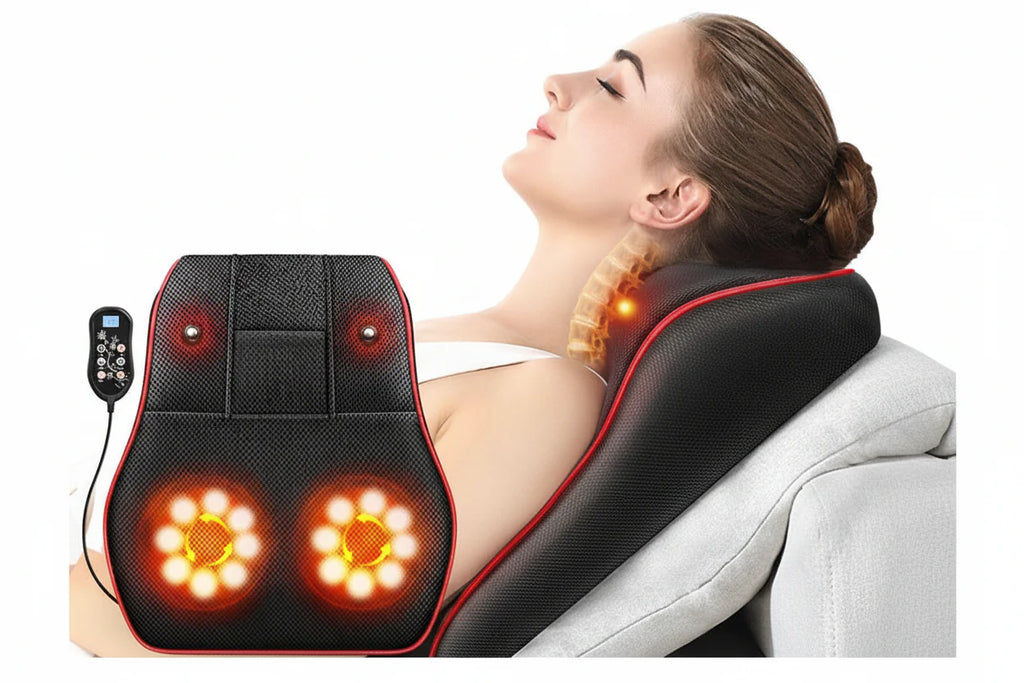 Trendbay Electric Cervical Traction Pillow Massager with Heat & Vibration