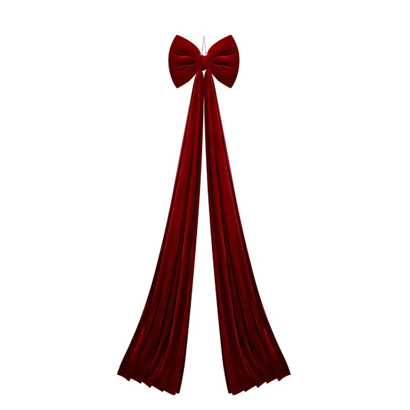 Trendbay Large Velvet Christmas Bow Ornament