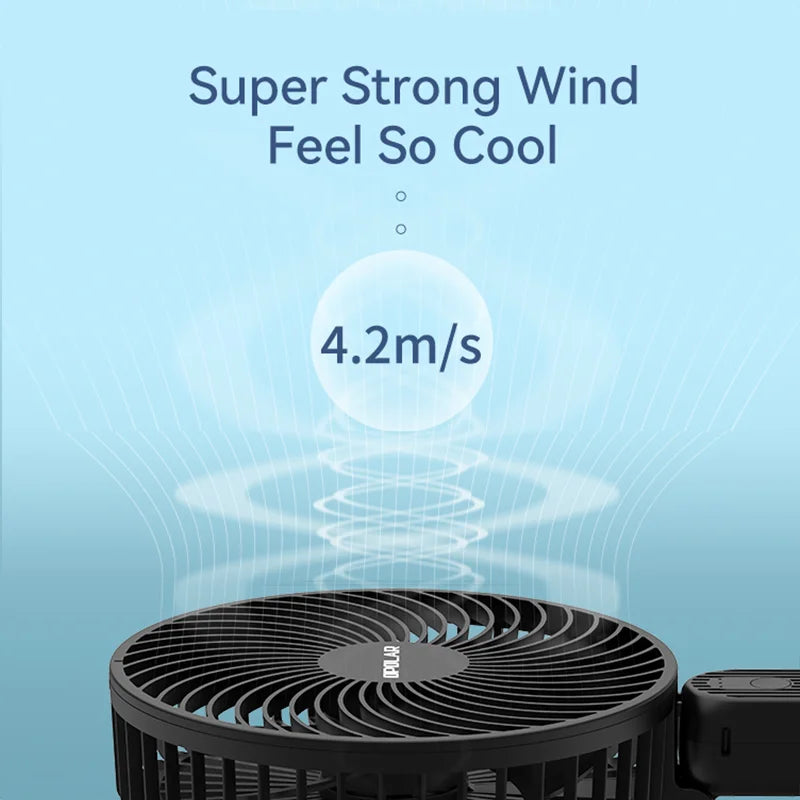 Trendbay 6-Inch 10,000mAh Rechargeable Handheld Mini Fan