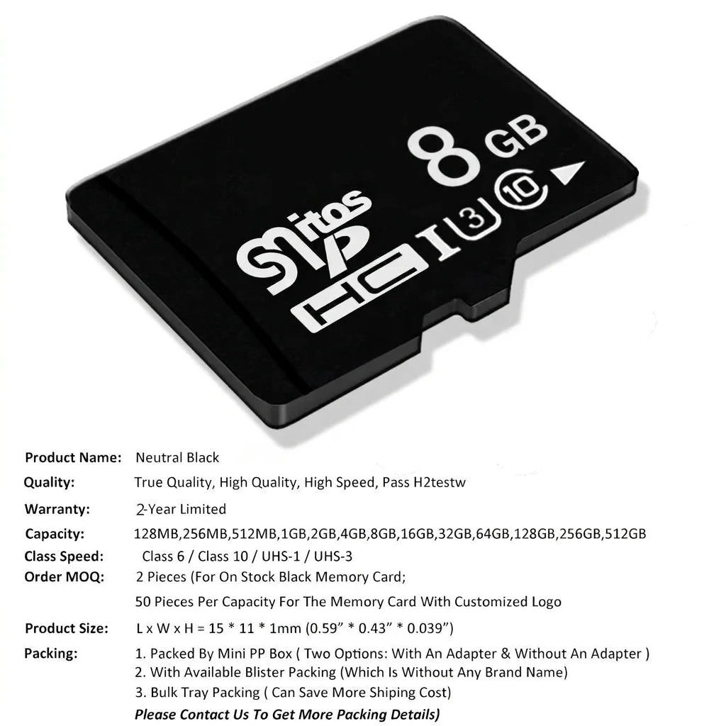 Trendbay 10PCS 8GB TF Memory Cards Class 10 for Digital Devices