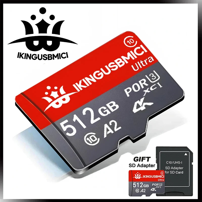 Trendbay 512GB MicroSD Memory Card with SD Adapter Class 10 TF Card