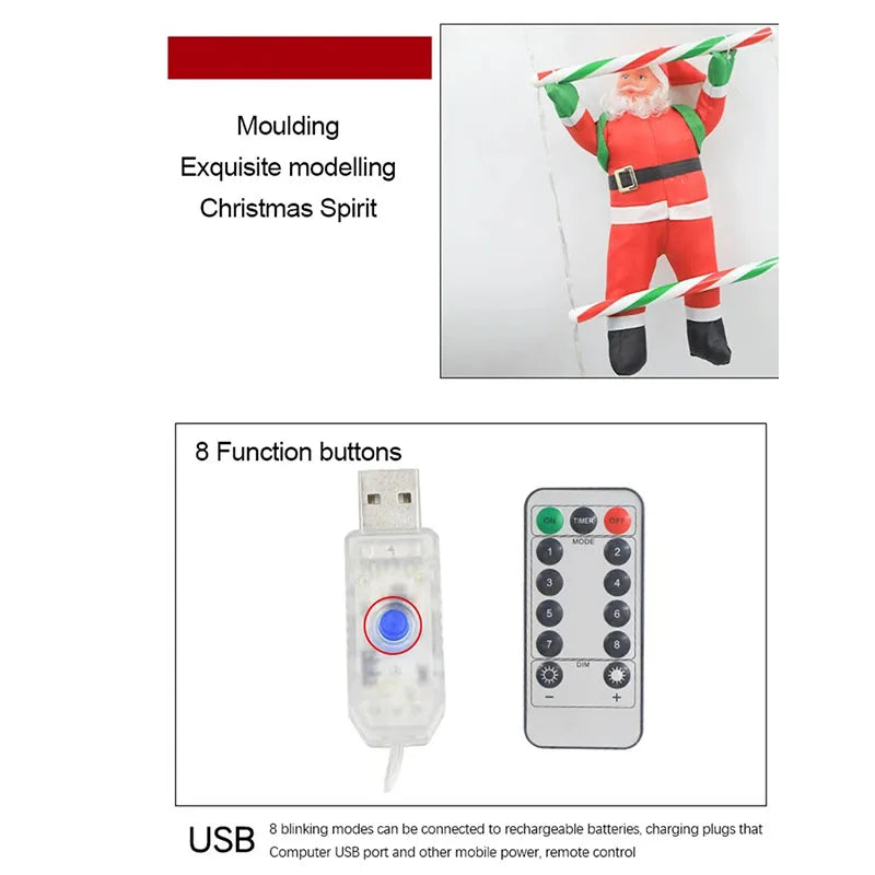 Trendbay LED Santa Claus Climbing Ladder Decoration