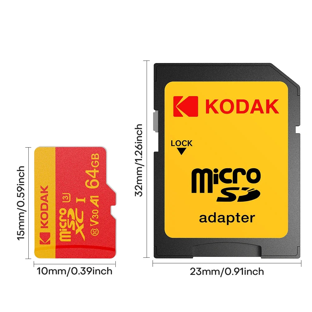 Trendbay KODAK 128GB MicroSD Card U3 V30 4K High-Speed