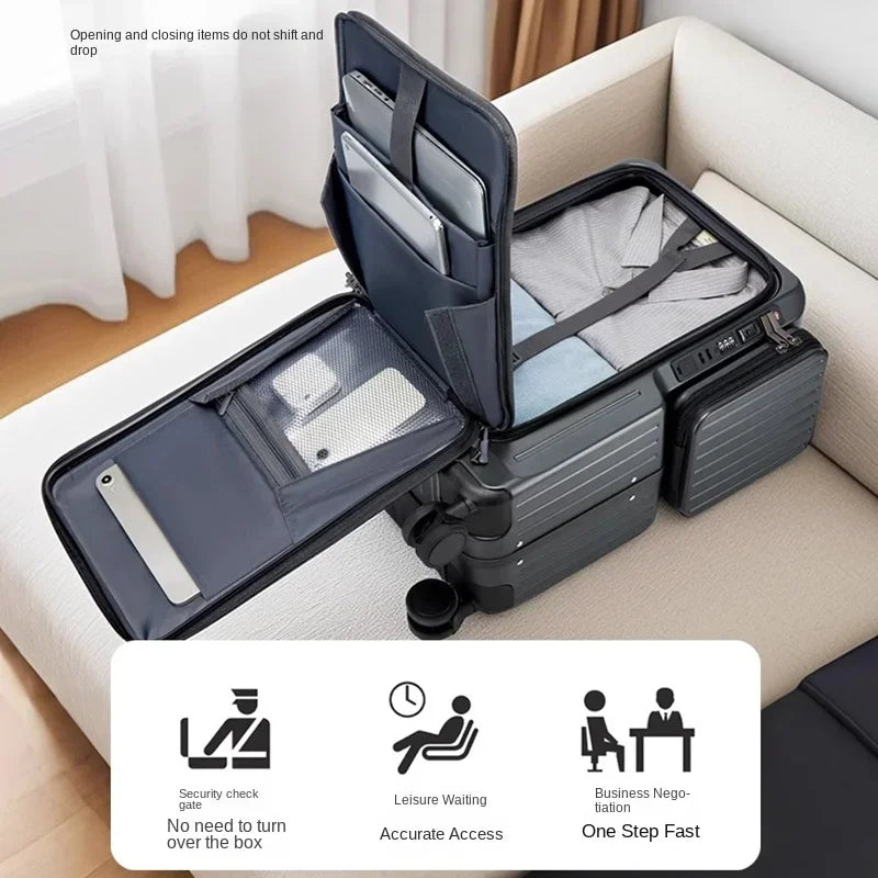 Trendbay Front Opening Carry-On Suitcase