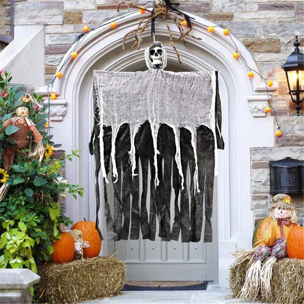 Trendbay Halloween Hanging Skull Ghost Decoration – 50 × 90 cm