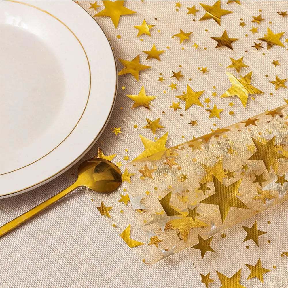 Trendbay Glitter Star Metallic Table Runner 28 × 275 cm