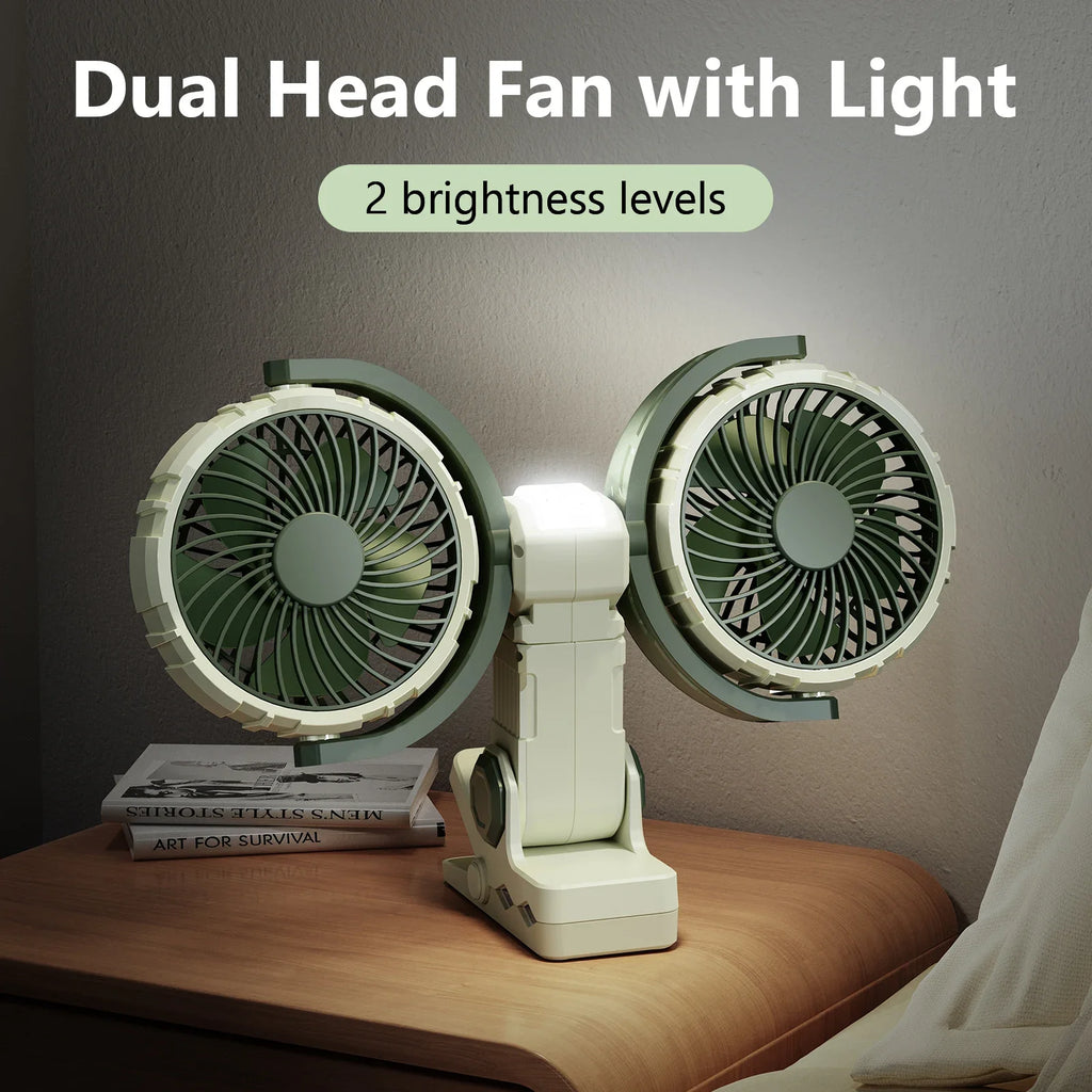 Trendbay Dual-Head Clip-On Desk Fan