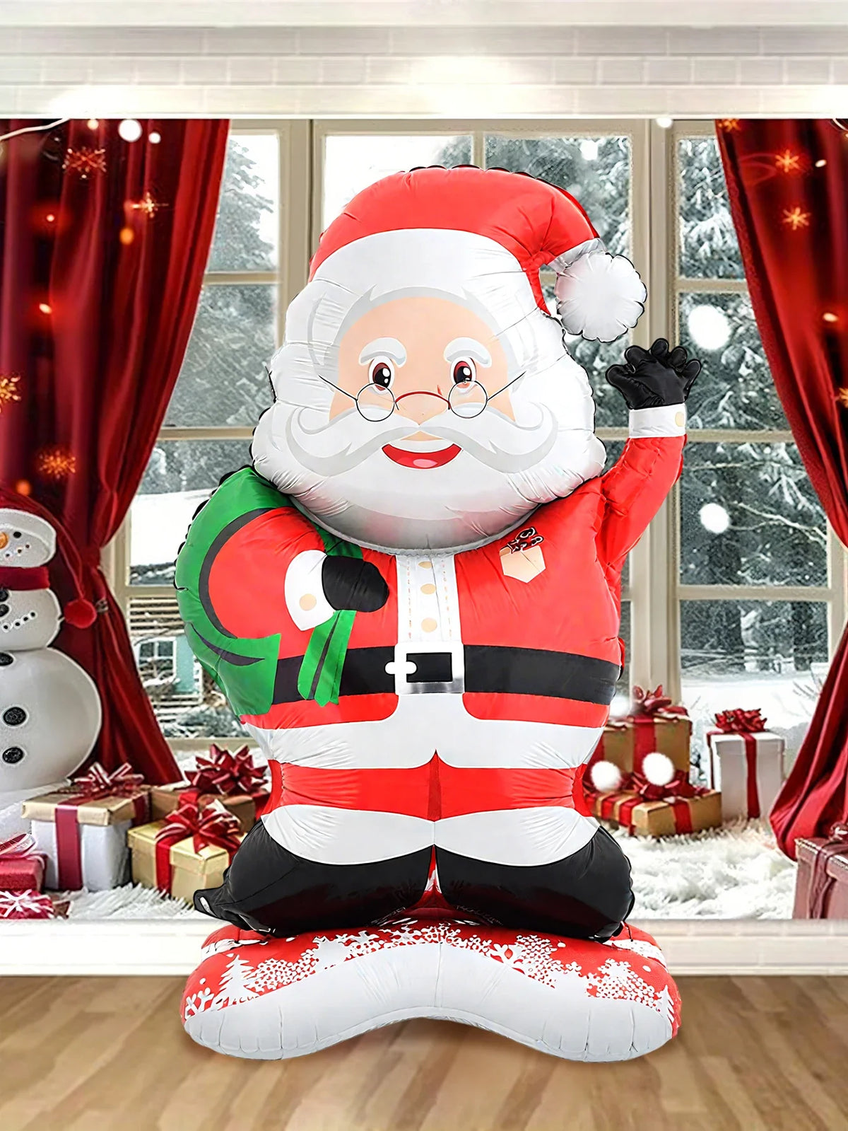 Trendbay 119cm Standing Santa Claus Foil Balloon – Christmas Party Decor
