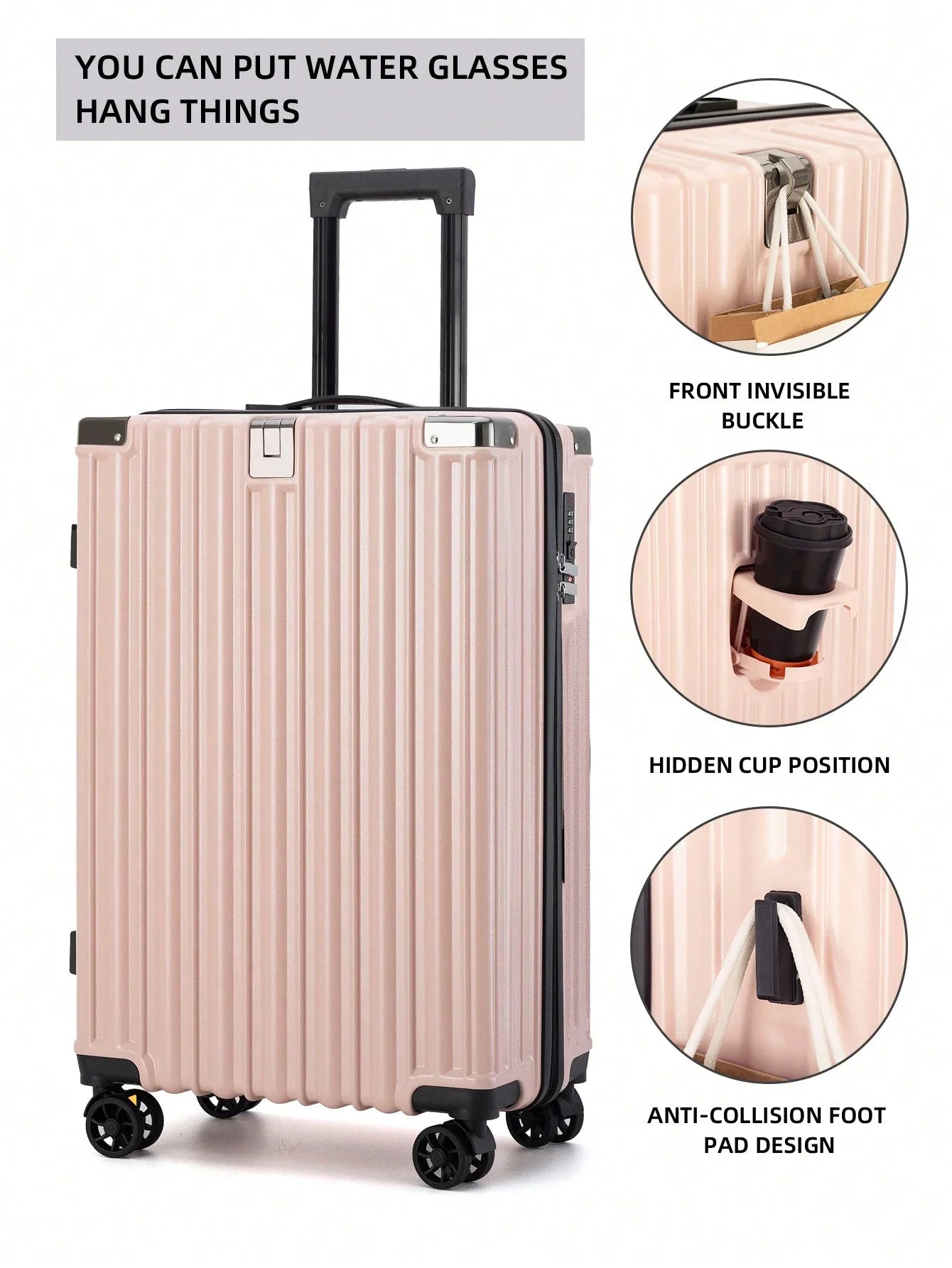 Trendbay Aluminum Frame Rolling Suitcase