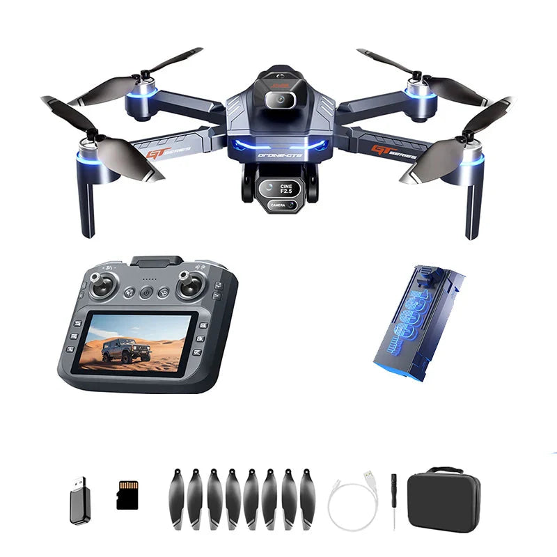 Trendbay 8K HD Three-Camera RC Drone with Screen Remote