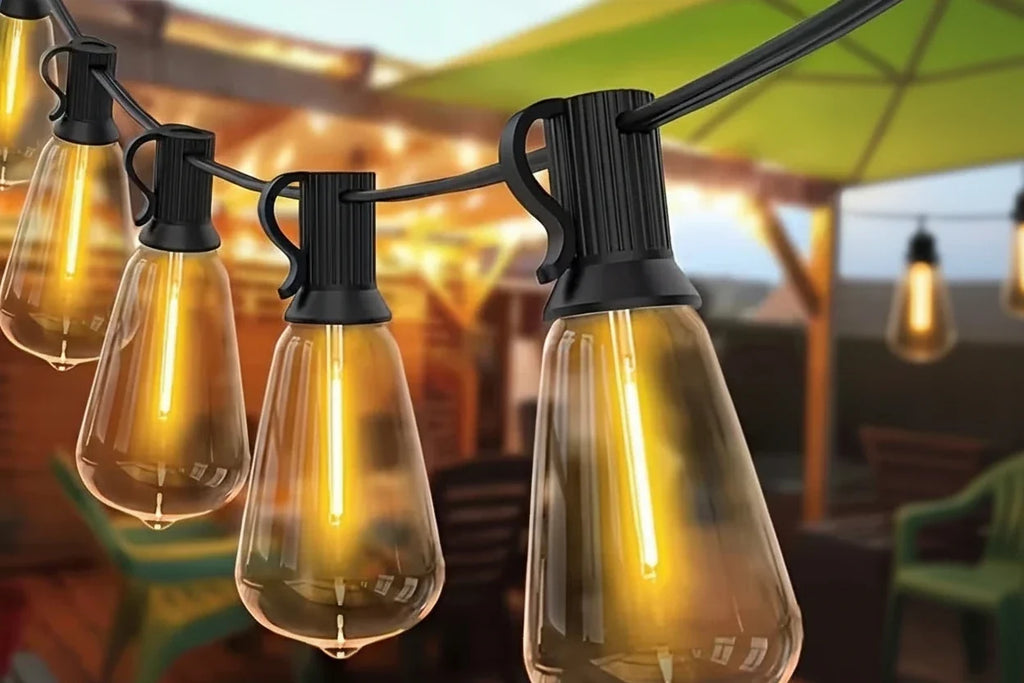 Trendbay 30M 35LED ST38 String Lights Warm 2200K Shatterproof Bulbs