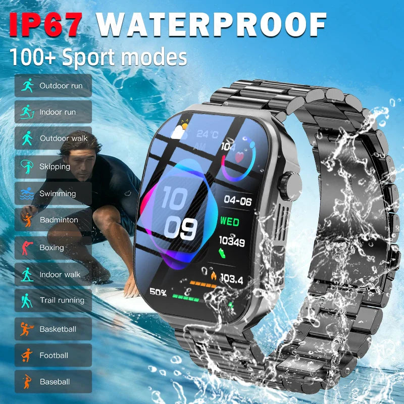 Trendbay 2.2-inch Curved Screen Smartwatch BT Call