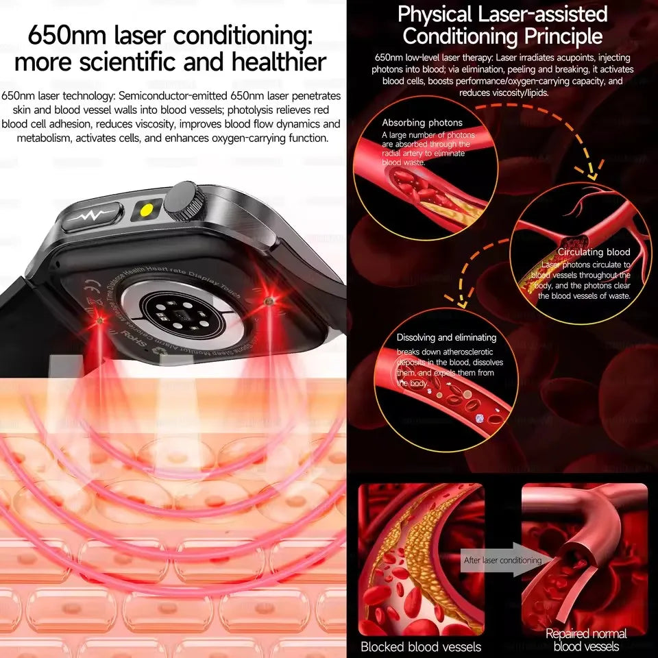 Trendbay Health Smartwatch Laser Therapy AMOLED