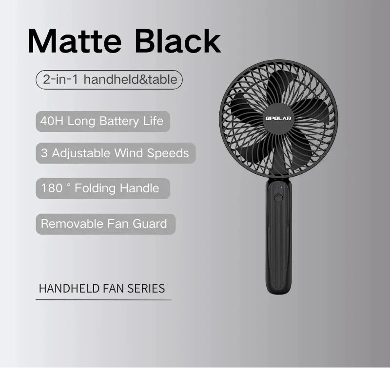 Trendbay 6-Inch 10,000mAh Rechargeable Handheld Mini Fan