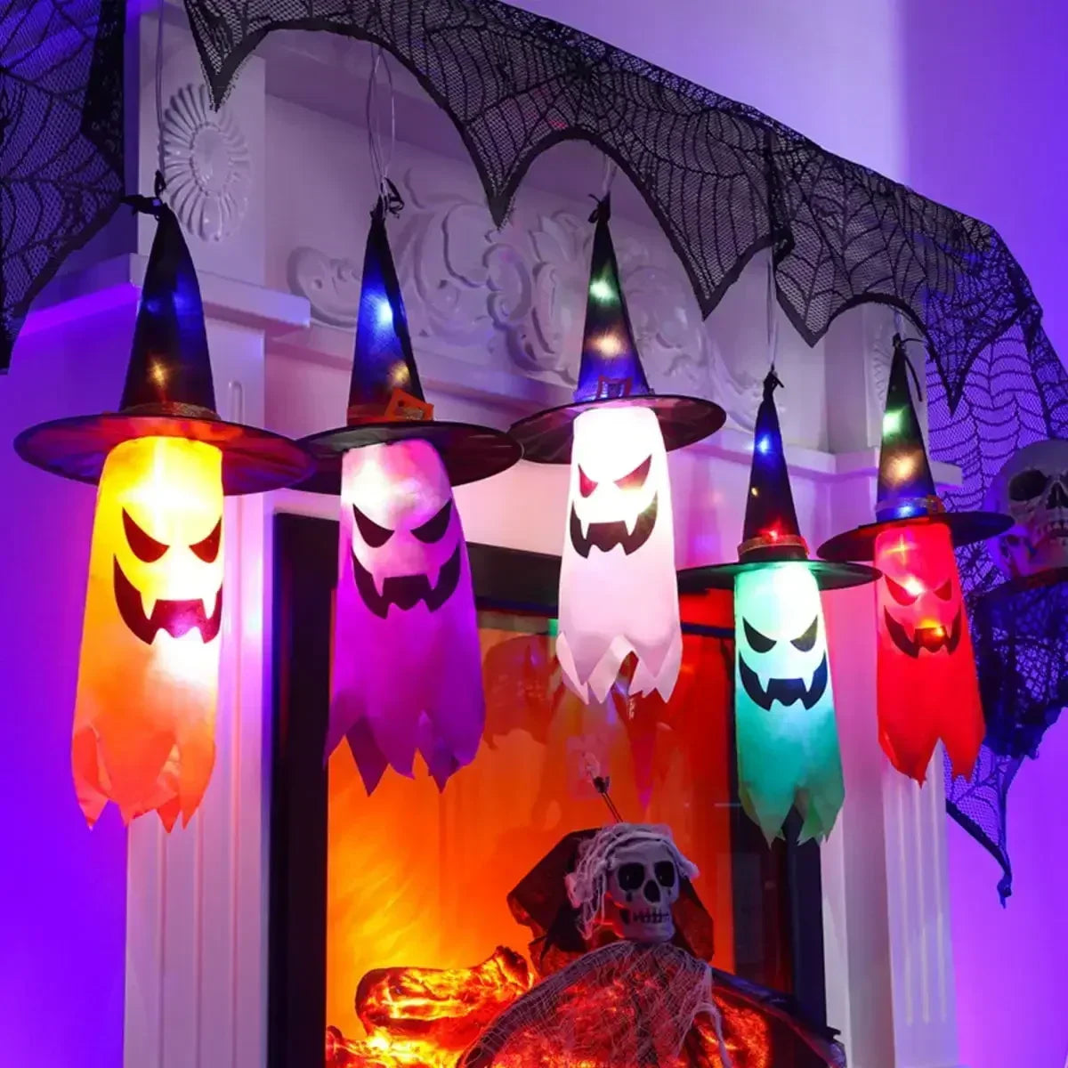 Trendbay 5-Piece Halloween Witch Hat LED String Lights