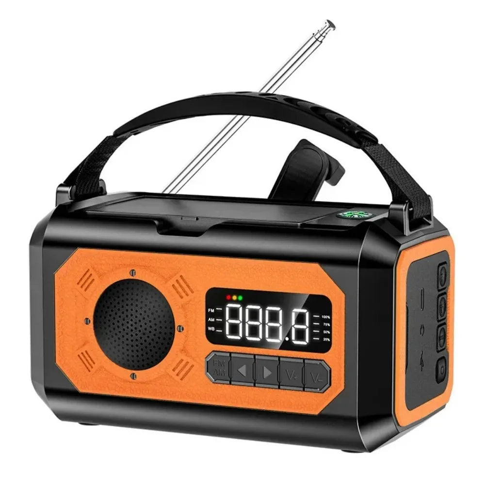 Trendbay 12000mAh Solar Hand Crank Emergency Weather Radio