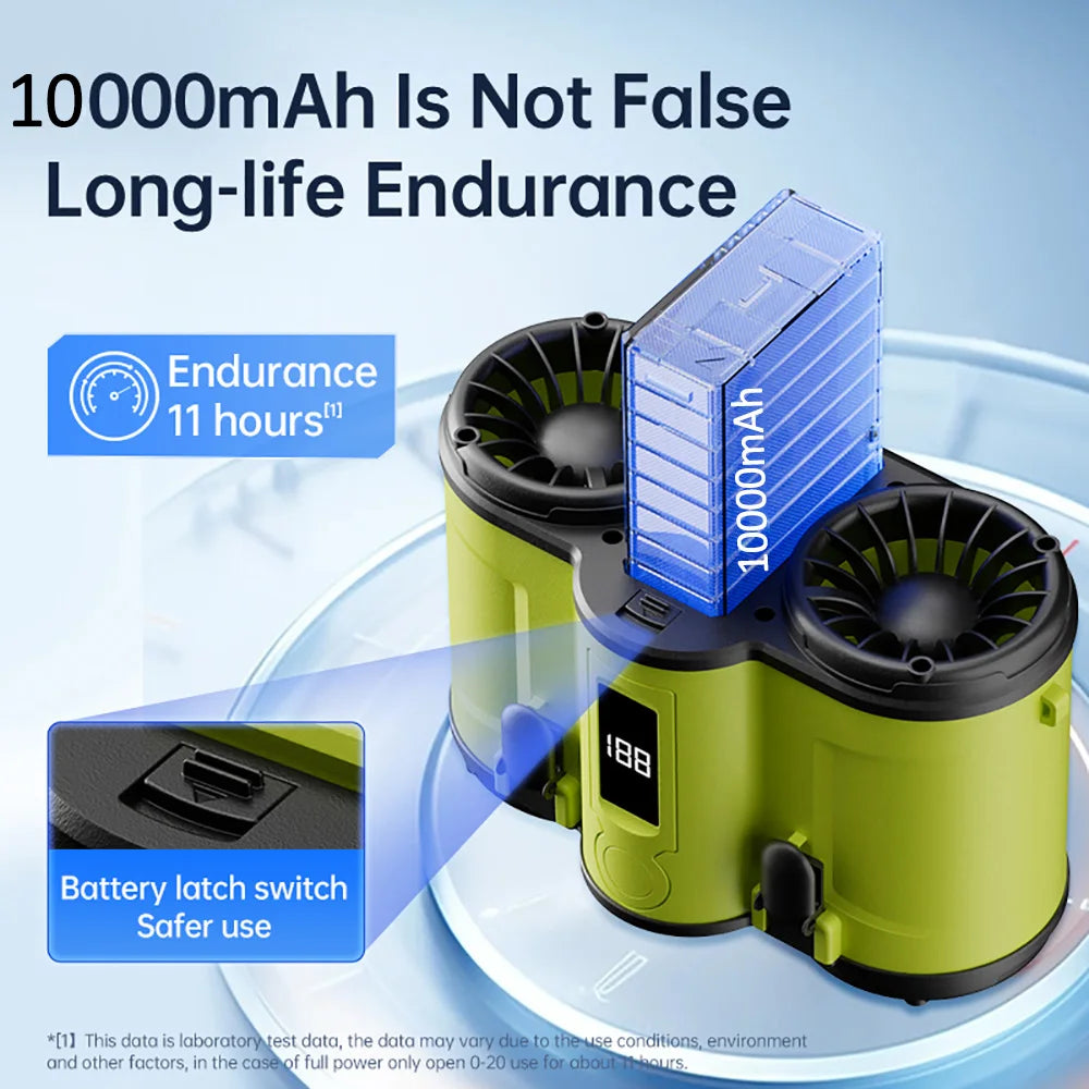 Trendbay 10000mAh Outdoor Hanging Waist Fan