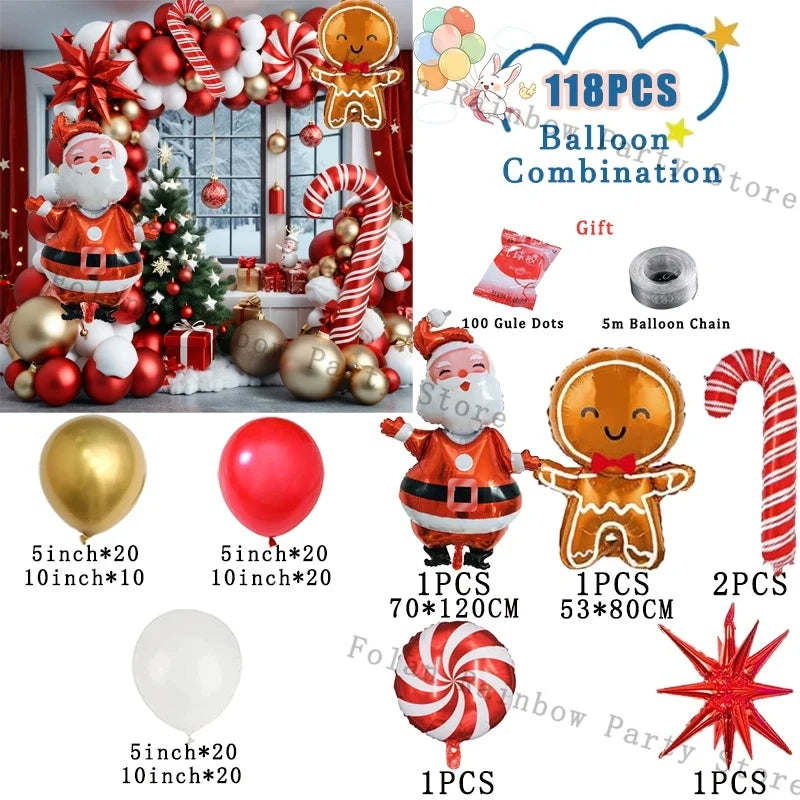 Trendbay 118PCS Christmas Balloon Decoration Kit