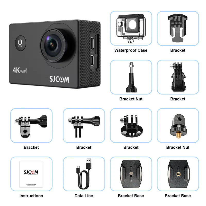 Trendbay 4K Action Camera Waterproof with WiFi (30M Sports Cam)
