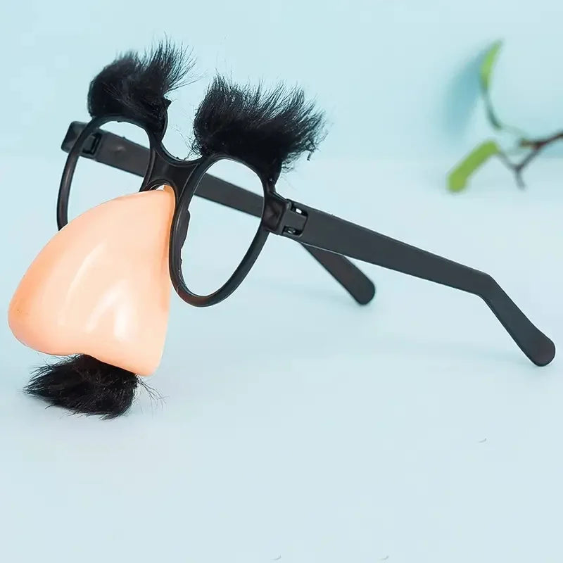 Trendbay Black Halloween Party Glasses with Eyelashes, Nose & Beard