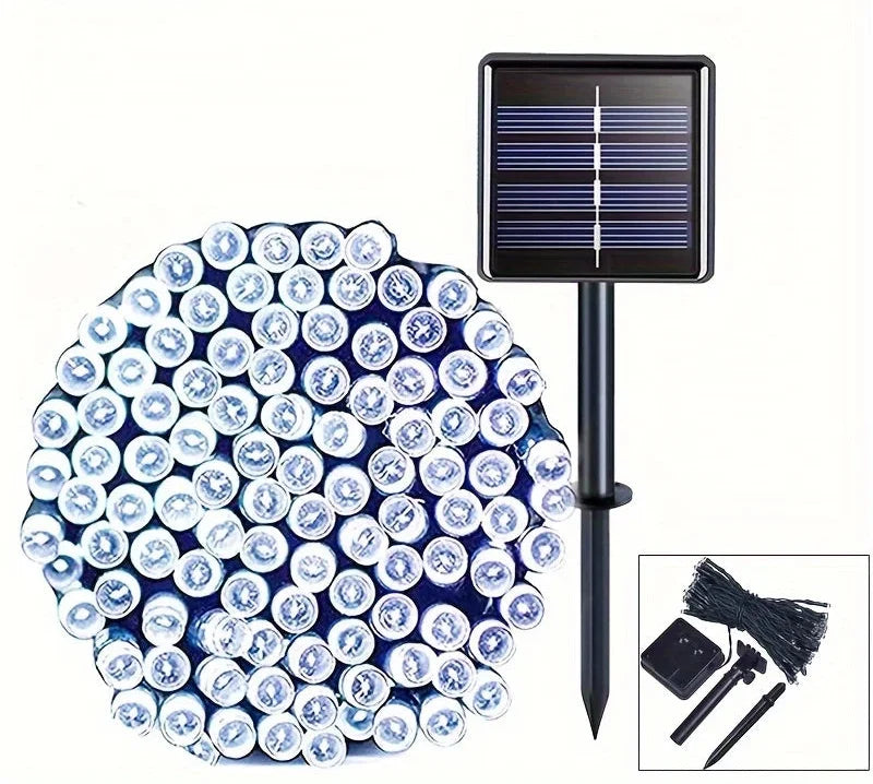 Trendbay 7M 50-LED White Solar Fairy String Lights – IP65 Waterproof