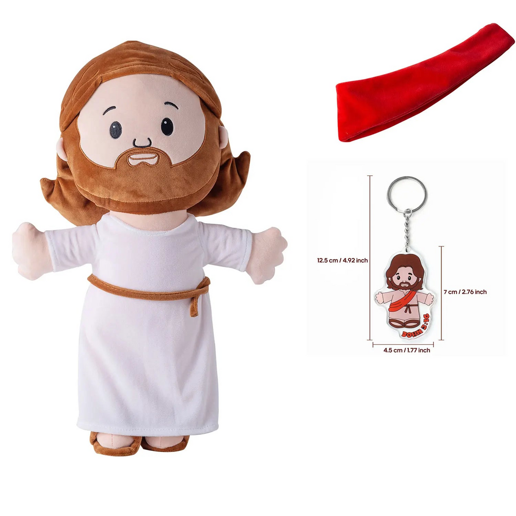Trendbay Jesus Hug Plush Doll with 7cm Keychain Ornament