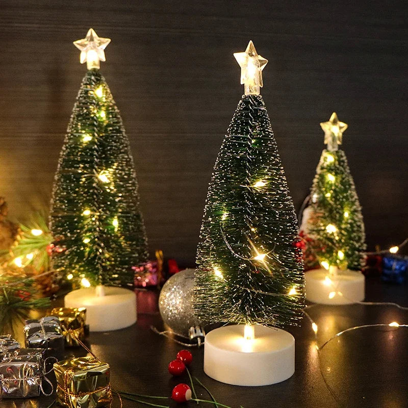 Trendbay 18cm Mini LED Christmas Tree with Warm White Lights