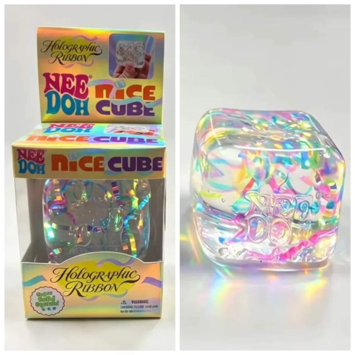 Trendbay Holographic Ribbon Squeeze Sensory Fidget Toy