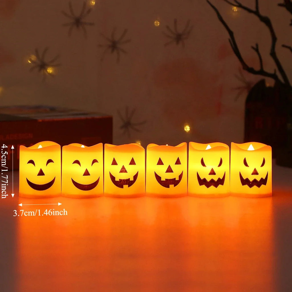 Trendbay 6-Piece Halloween LED Candle Lights – Battery-Powered