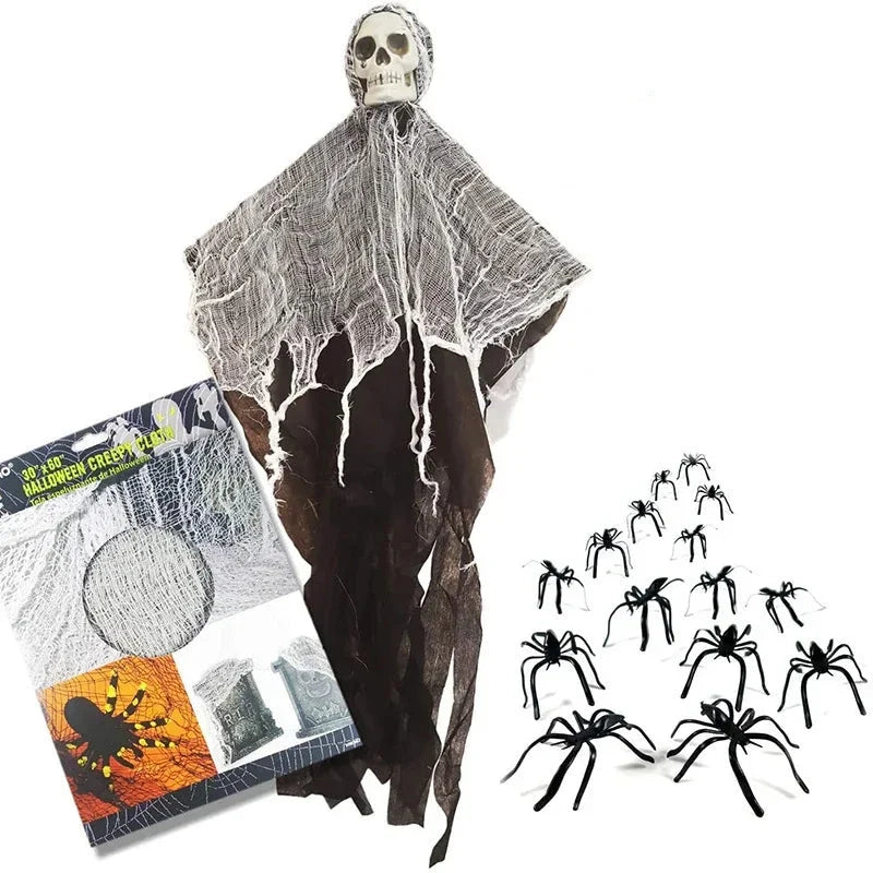 Trendbay Halloween Hanging Skull Ghost Decoration – 50 × 90 cm