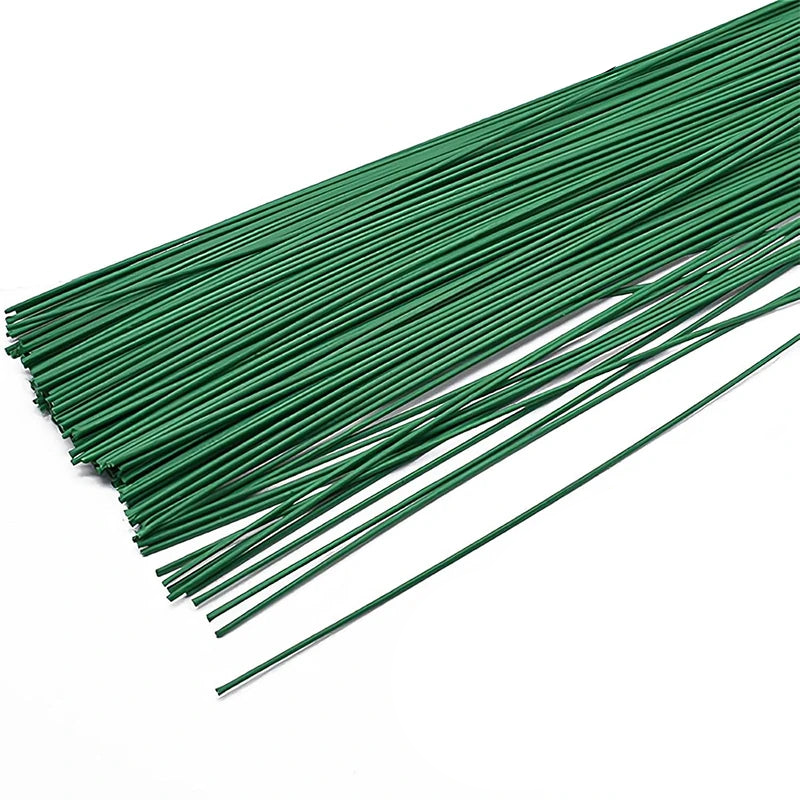 Trendbay 10Pcs Green Floral Wire Stems for Flower Arrangements